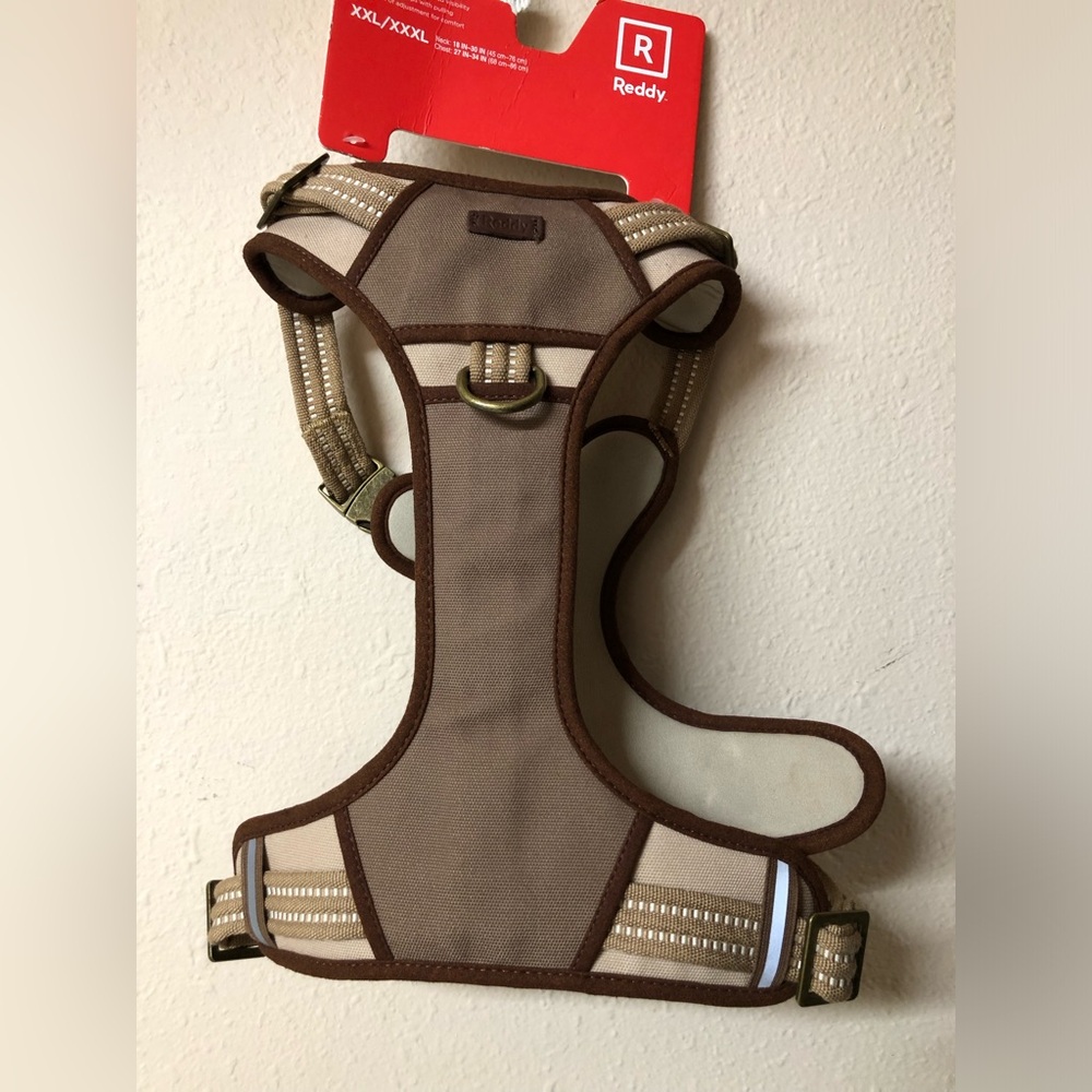 Reddy Taupe & Brown Padded Dog Harness